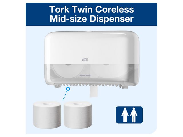 Dispenser TORK T7 Coreless Twin vit